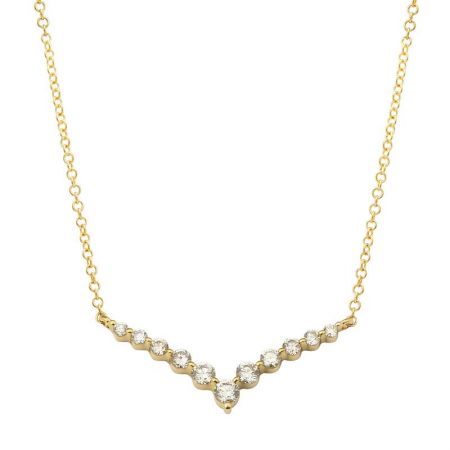 14K Yellow Gold Diamond Necklace
