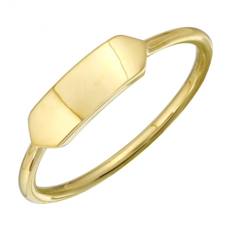 14K Yellow Gold Bar Ring