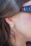 LSU Pearl Cluster Earrings