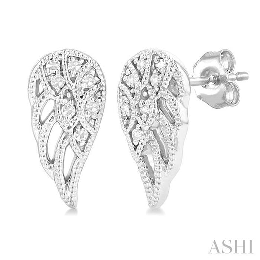 Angel Wings Petite Diamond Earrings