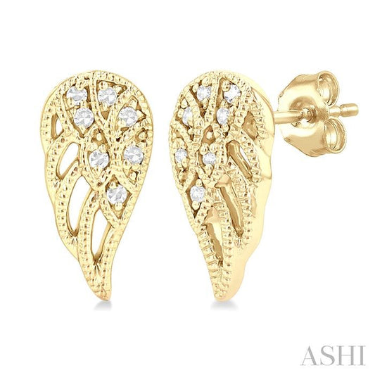 Angel Wings Petite Diamond Earrings