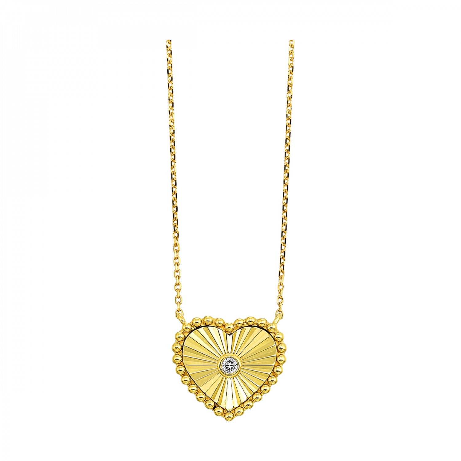 heart shaped 10k gold heart pendant with diamonds