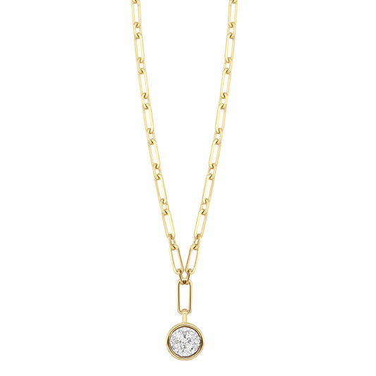 14K Yellow Gold Diamond Necklace
