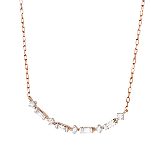 10K Rose Gold Diamond Necklace