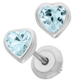 Heart Birthstone Earrings