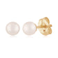 14K Gold 4mm Pearl Stud Earrings