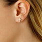 14K Diamond Cross Stud Earrings