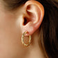 14K Yellow Gold Triple Twist Hoop Earrings