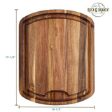 Rock & Branch® Acacia Wood Carving Board with Juice Groove