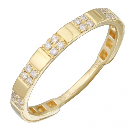 14K Yellow Gold Diamond Ring