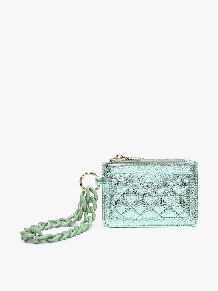 Quilted Wallet with Chain Bangle