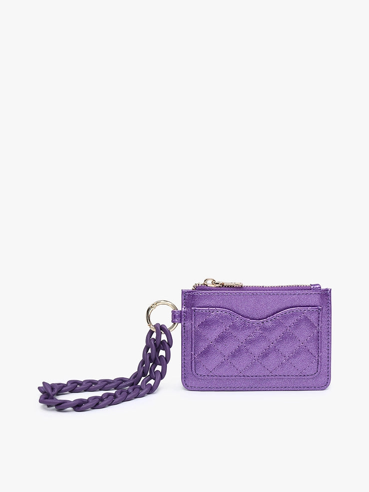 Quilted Wallet with Chain Bangle