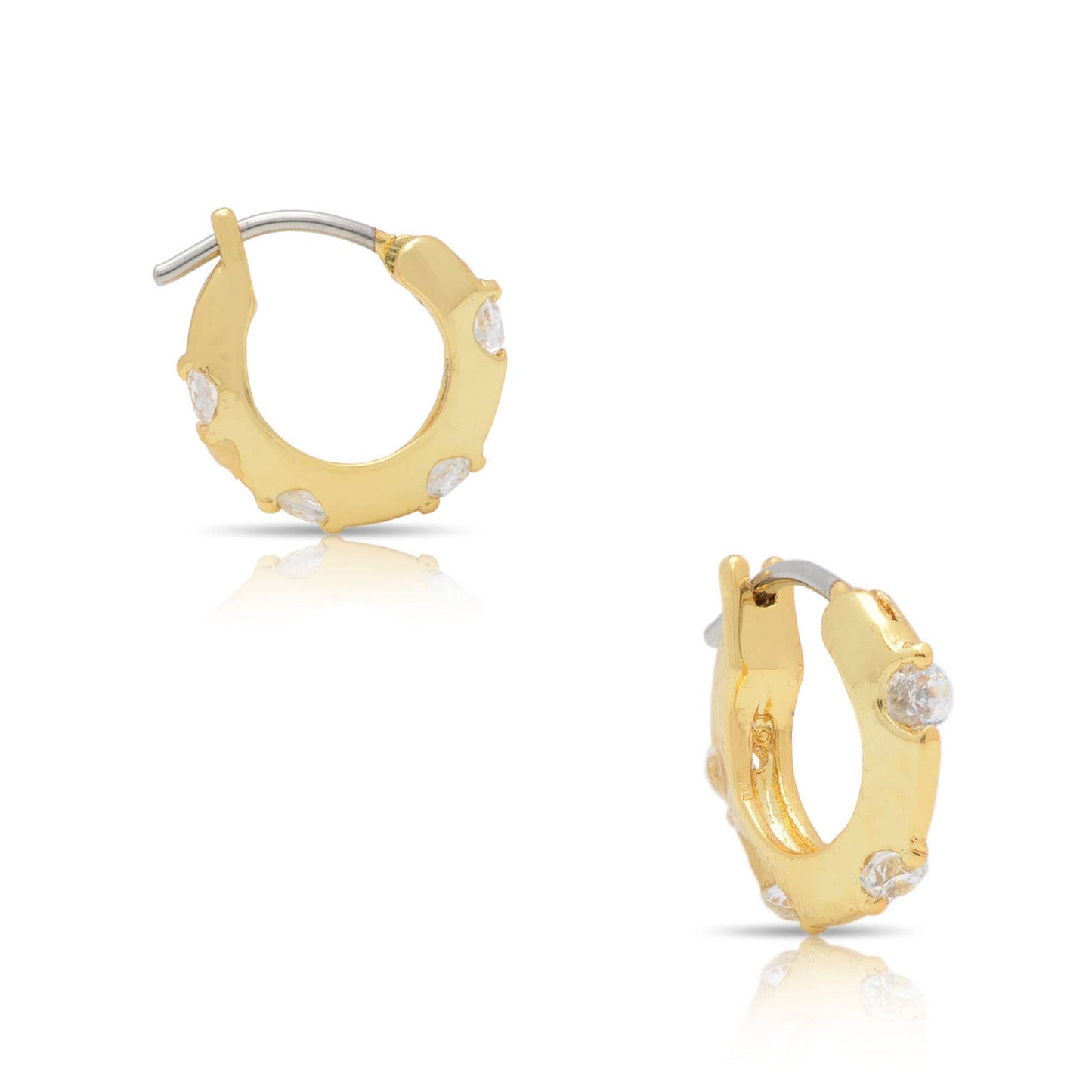 Hoop Earrings With CZ