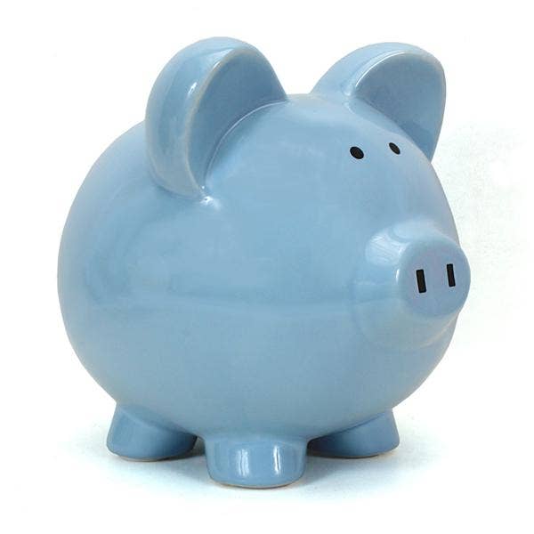 Blue Big Ear Ceramic Piggy Bank