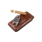 Trio Cigar Traveler with Cutter - Brown