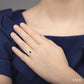 Oval Shape Sapphire & Halo Diamond Ring