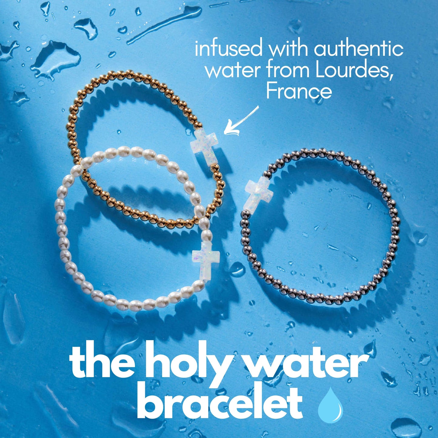 Holy Water Cross Bracelet