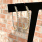 Gold-Plated 35mm Round CZ Hoop Earrings
