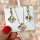 Yellow Gold Fluted Clover Pendant