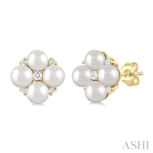 Pearl & Diamond Earrings