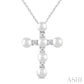 Pearl & Diamond Cross Pendant