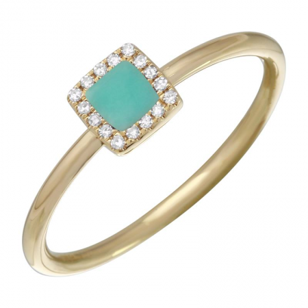 14K Yellow Gold Turquoise Ring