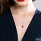 Oval Shape Ruby Diamond Pendant
