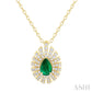 Pear Shape Emerald & Diamond Necklace