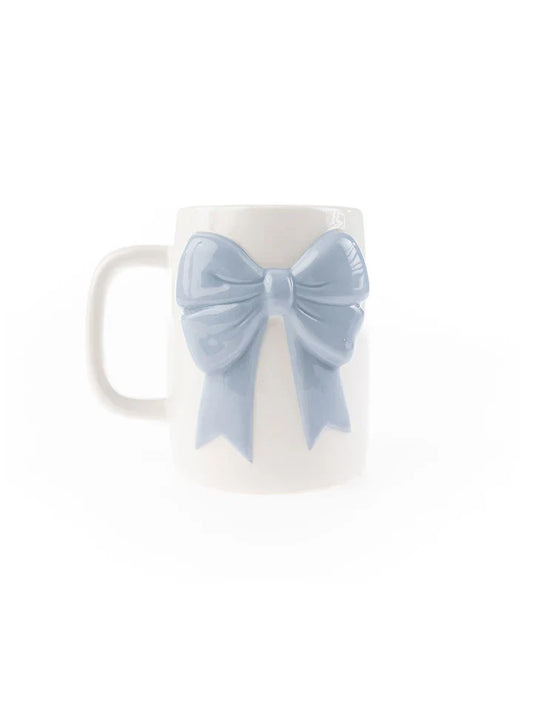 Blue Bow Ceramic Mug