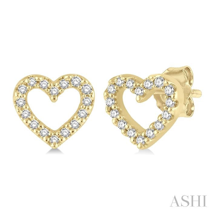 Heart Petite Diamond Earrings