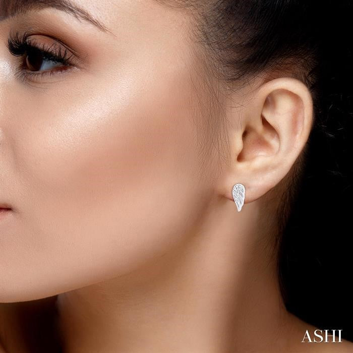 Angel Wings Petite Diamond Earrings