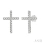 Cross Petite Diamond Earrings
