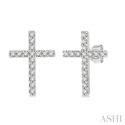 Cross Petite Diamond Earrings