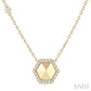 Hexagon Shape Petite Diamond Necklace