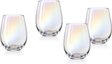 Iridescent Stemless Wine Glasses