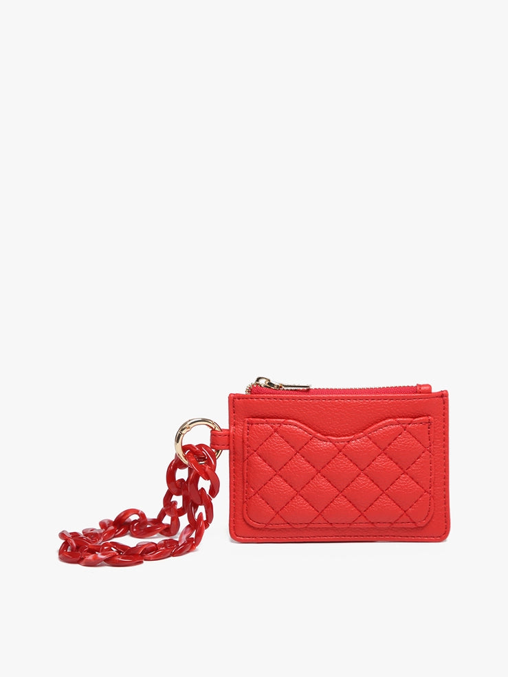 Quilted Wallet with Chain Bangle