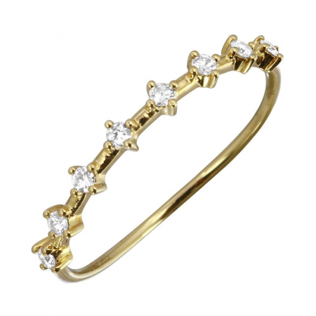 14K Yellow Gold Diamond Band