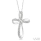 Silver Diamond Cross Pendant