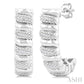 Silver Bold Ribbed Diamond Half-Hoop Earrings