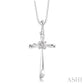 Silver Diamond Cross Pendant