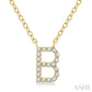 10K Gold Initial Diamond Pendant