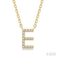 10K Gold Initial Diamond Pendant