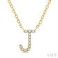 10K Gold Initial Diamond Pendant