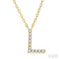 10K Gold Initial Diamond Pendant