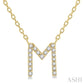 10K Gold Initial Diamond Pendant