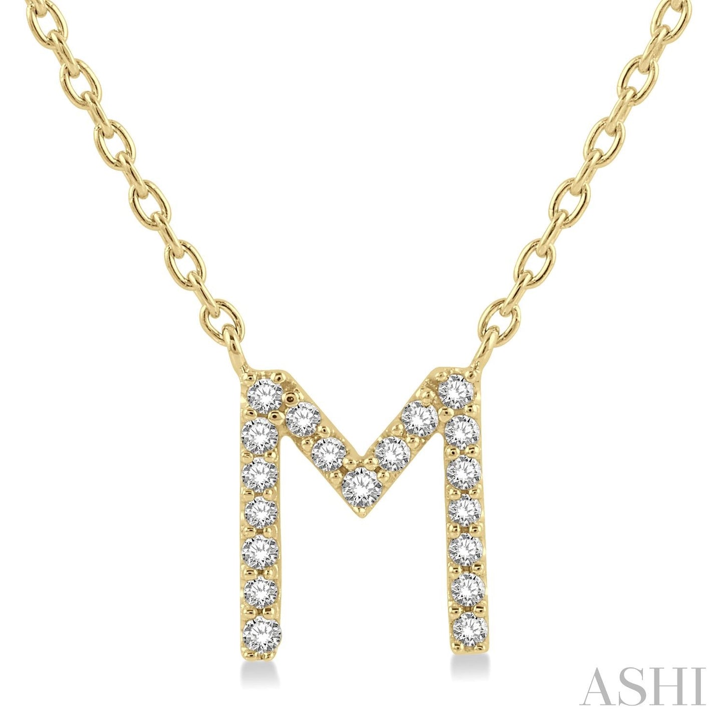 10K Gold Initial Diamond Pendant