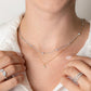 Dainty Pear Shape Bezel Set Paperclip Diamond Fashion Pendant