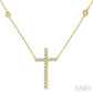 Diamond Cross Station Necklace