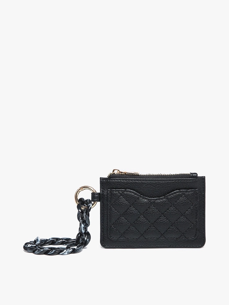 Quilted Wallet with Chain Bangle