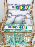 Mardi Gras Embroidered Bracelet